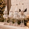 Khaki Kerstkaarten Serie Intrekbaar Beeldje: Oude Man, Rendier, Sneeuwman & Beer Vloerdecoraties