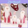 Soft And Cozy Christmas Pink Knitted Hat Snowman Stuffed Doll