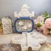 Christmas Santa Snowman Resin Silicone Molds Concrete Cement Silicone Molds for Epoxy Resin Candle Home Decoration