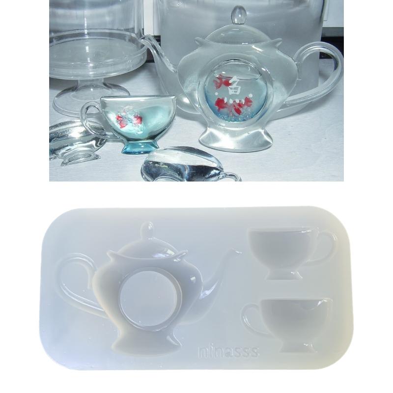 Practical Silicone Mold Liquid Sand Teapot Accessories Mould Unique Epoxy Resin Jewelry Molds for Crafting Enthusiasts