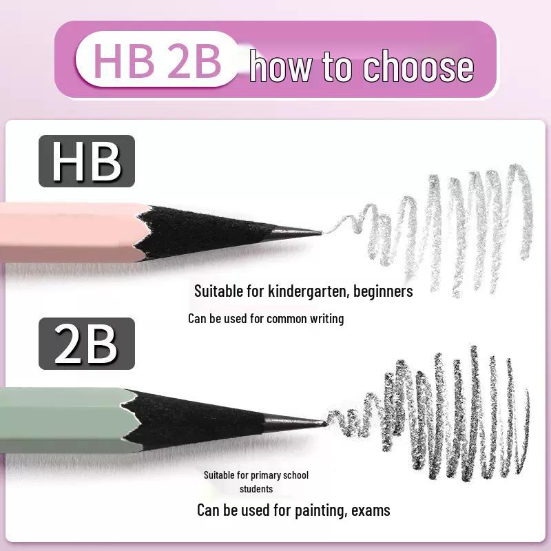 Deli Enhanced HB Pencil for Kindergarten and Primary School Writing, Ideal for Beginners