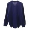CHEMISE LACOSTE 80s vintage Long sleeve V neck sweater XXL Navy knit Men's Used