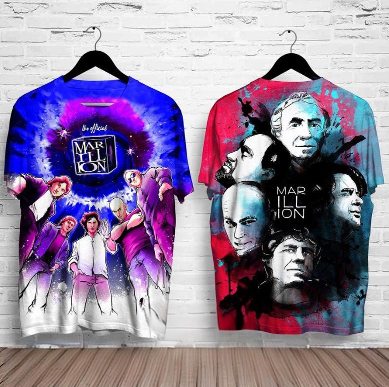 Marillion Rockové Album 3D Tisk Unisex Oversized Tričko s Kulatým Výstřihem Streetwear