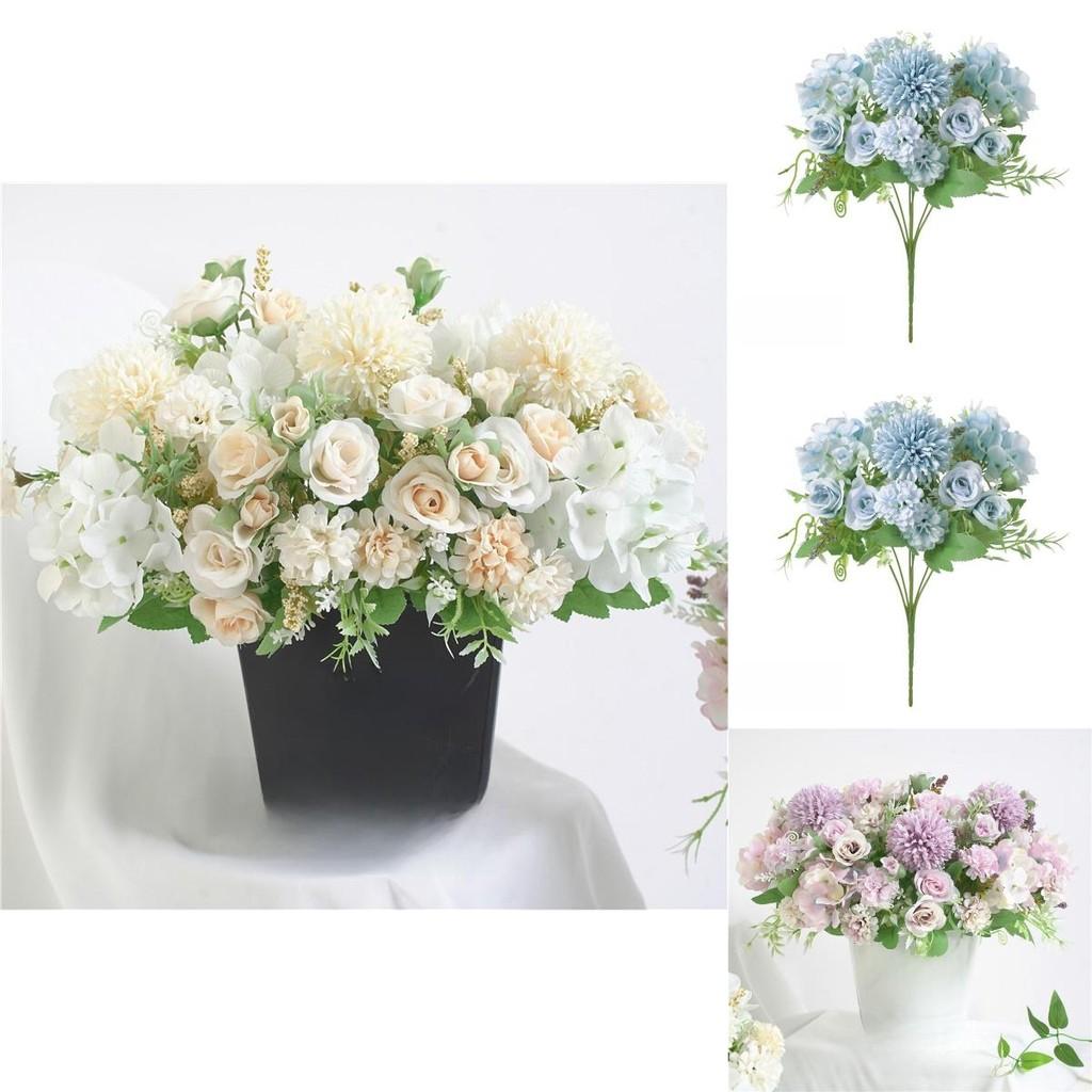 Dendranthema Morifolium Rose Wedding Decor Artificial Rose Bouquet For Photography And Home Celebration