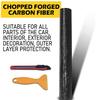 24K Chopped Carbon Forged Fiber Sticker Decal Gloss Black Car Vinyl Wrap Sheet
