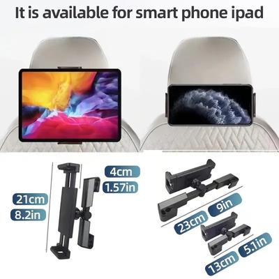 Telescopic Car Rear Pillow Phone Holder Mount Tablet Car Stand Seat Rear Headrest Mounting Bracket for Phone Tablet 4-12.9 Inch