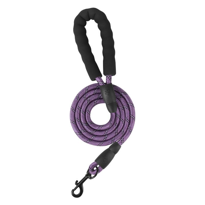 New reflective round rope dog outdoor leash pet leash multi-color medium and large dog walking rope leash
