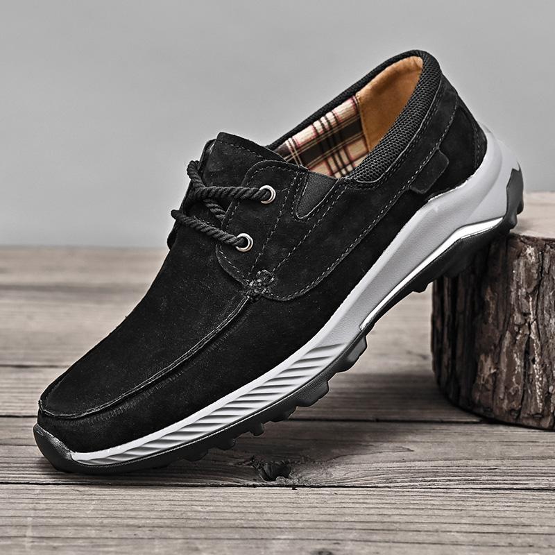 Модные мужские туфли из замши с амортизацией — фото 4