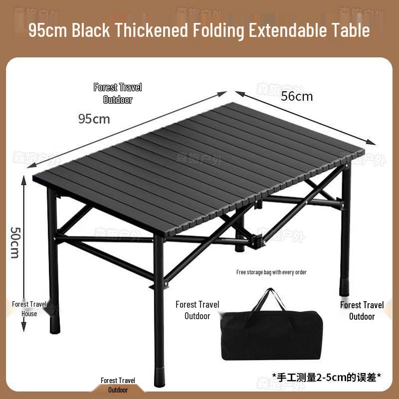 Egg Roll Portable Folding Table and Chair Set for Camping and Picnics