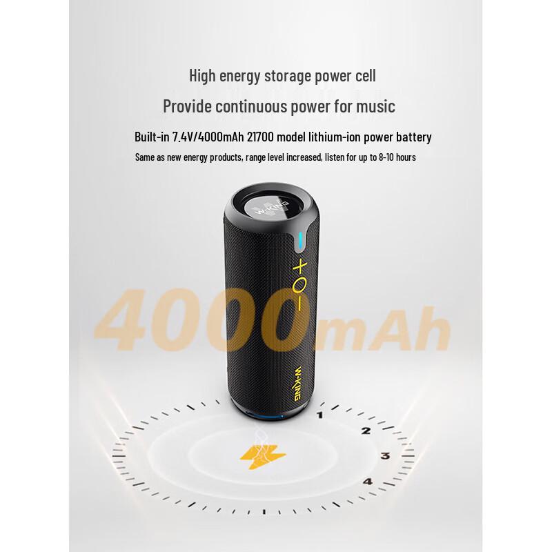 W-King D320 Outdoor Portable Bluetooth Speaker CN Plug (adapter Included)