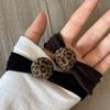 Leopard Print Small Intestine Scrunchie Hair Tie - 2025 Korean Style Women's Headwear
