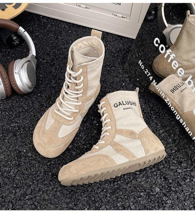 Damen 2025 Retro Canvas Stiefeletten mit weicher Sohle - Sommer Atmungsaktiv und Leicht für Wandern und Reisen