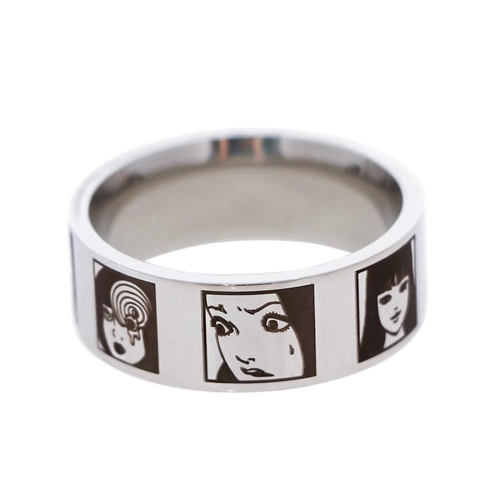 Japan Anime Stainless Steel Ring Silver Cosplay Ring For Women Trendy Party Men s Stainless Steel Jewelry 7