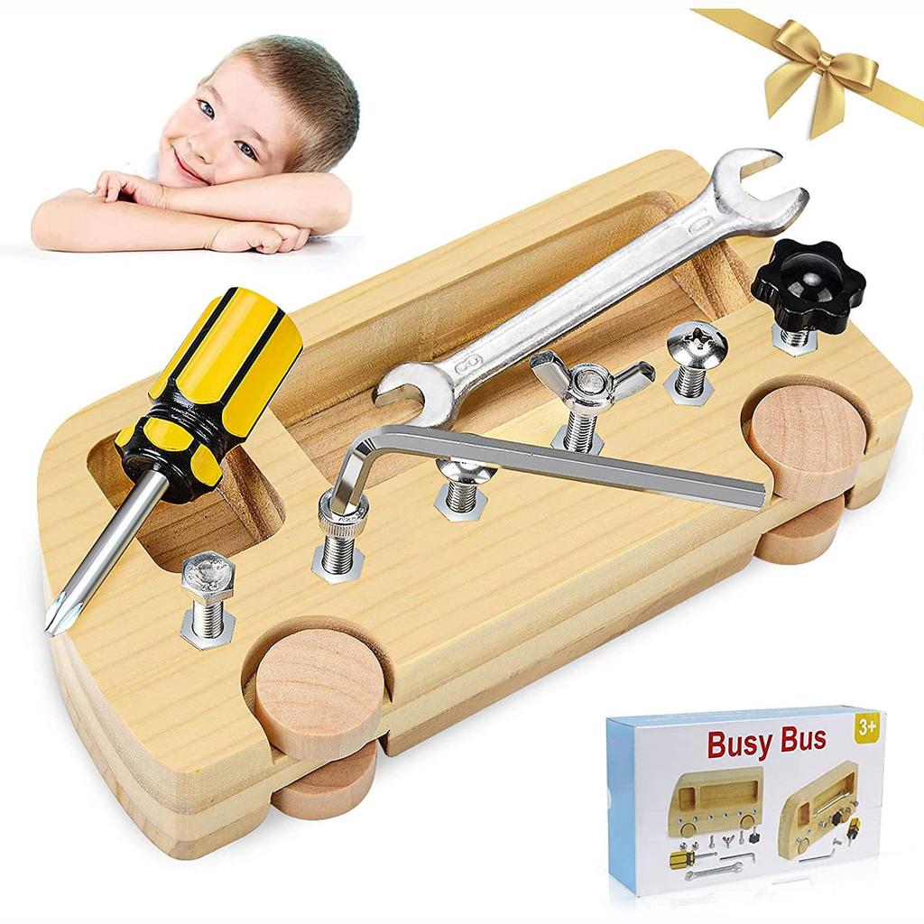 10 Adet Çocuklar Ahşap Montessori Tornavida Tahtası Seti, Çocuklar için Gerçek Araçlar, Çocuklar için Temel Beceriler Eğitim Duyusal eğitici oyuncak Bebekler Okul Öncesi