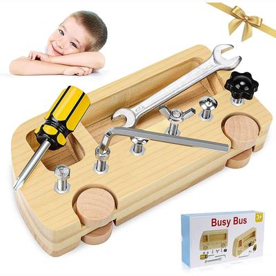 Set di 10 cacciaviti per bambini Montessori, giocattoli in legno Montessori, strumenti reali, giocattolo educativo per l'apprendimento sensoriale delle abilità di base per bambini piccoli
