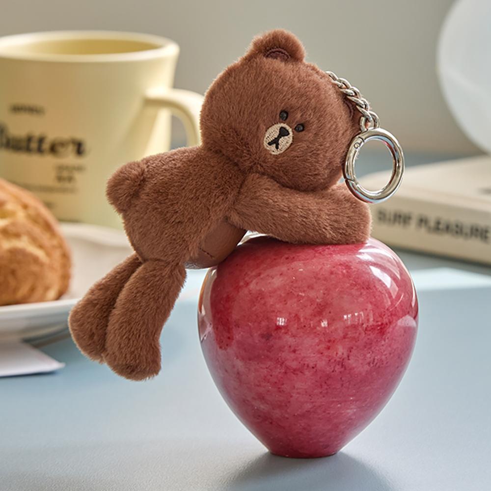 LINE FRIENDS Hug Brown Season 4 Plush Keyring