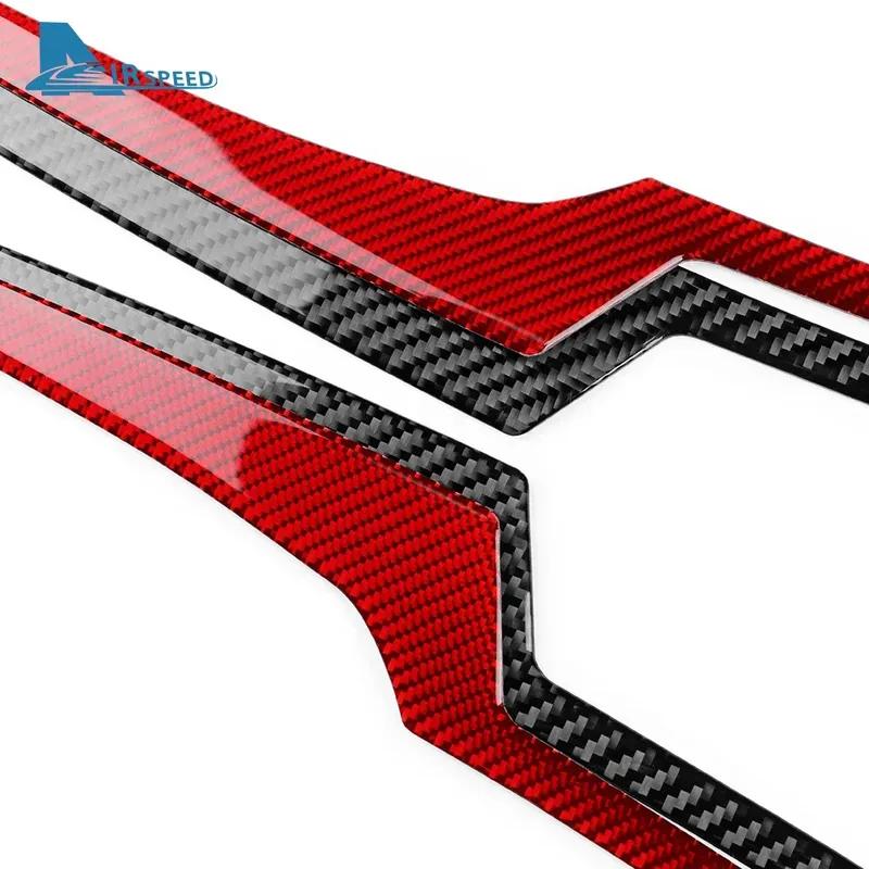 Car Central Control CD AC Knob Panel Trim Real Soft Carbon Fiber Sticker LHD RHD For Toyota Yaris 2006 2007 2008 2009 2010 2011