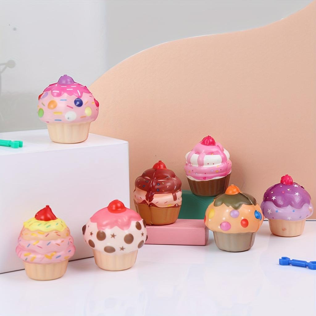 3pcs Mini Cake Squishy Toys,Christmas Thanksgiving New Year Party Favors&Gifts,Finger Fidget Sensory Toys,Sweet Home Decorations