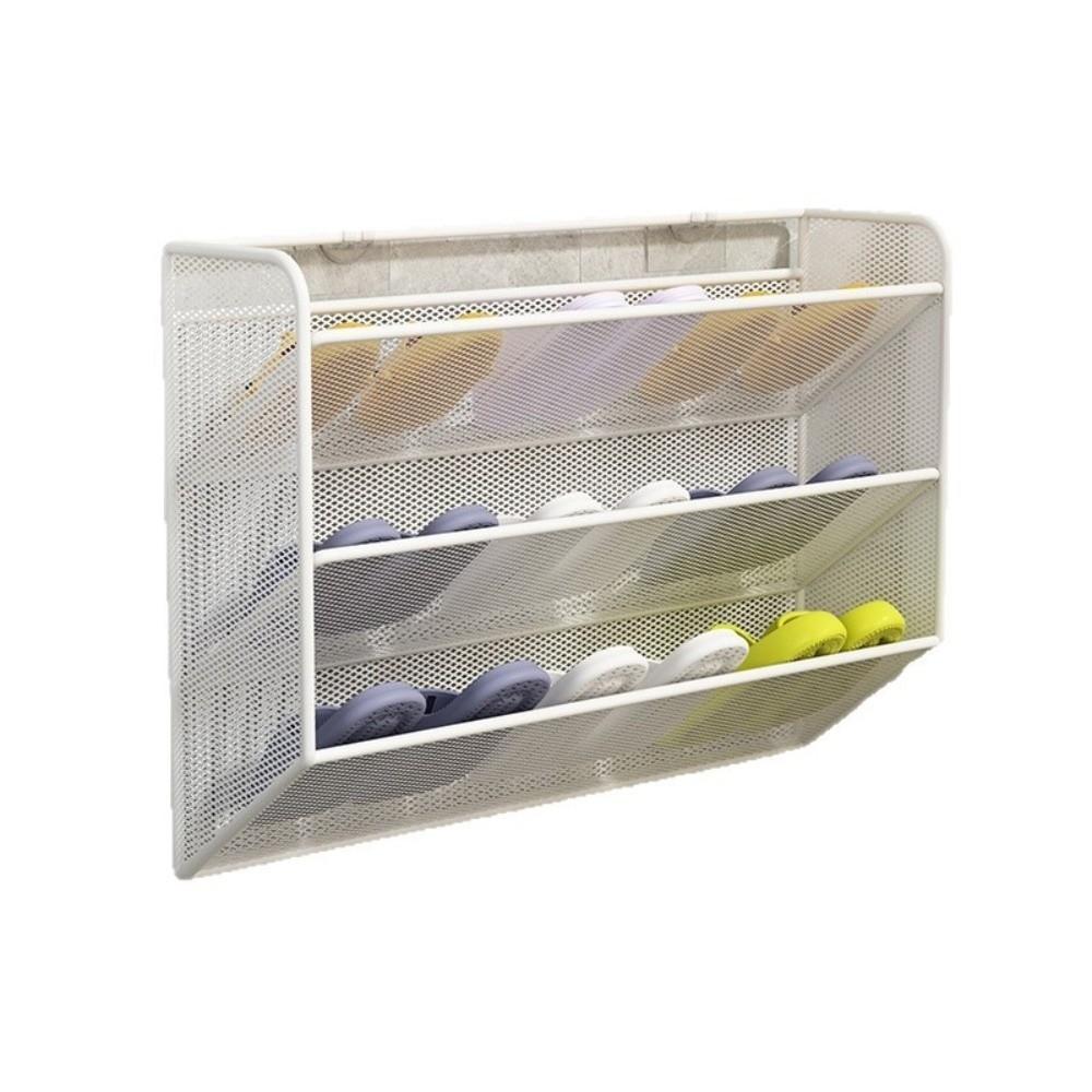 Door Mounted Shoe Rack Multi-Layer Wall-Mounted Storage Rack Hidden Storage Shelf  For Office