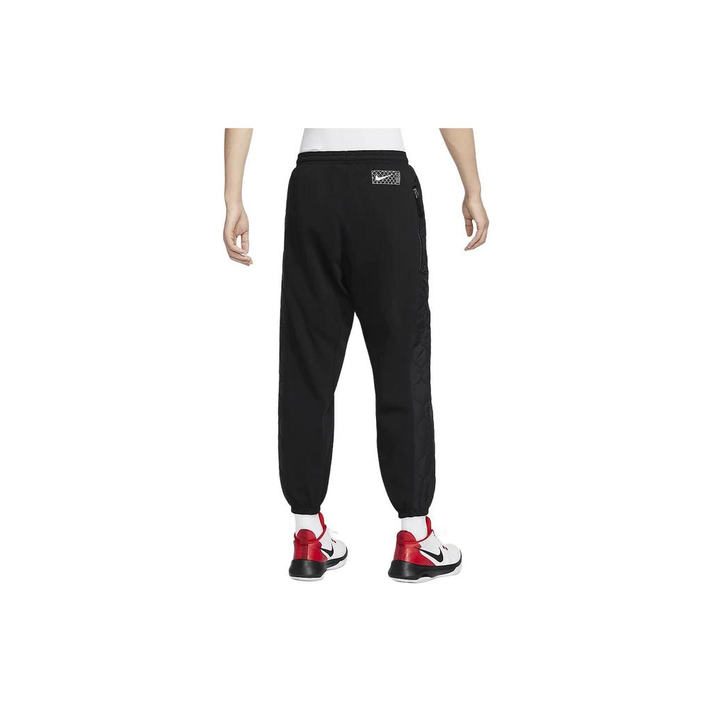 Nike Standard Issue Solid Color Quick-Dry Fleece Panel Casual Tapered Knit Sports Pants Men Bottoms Black FN2671010
