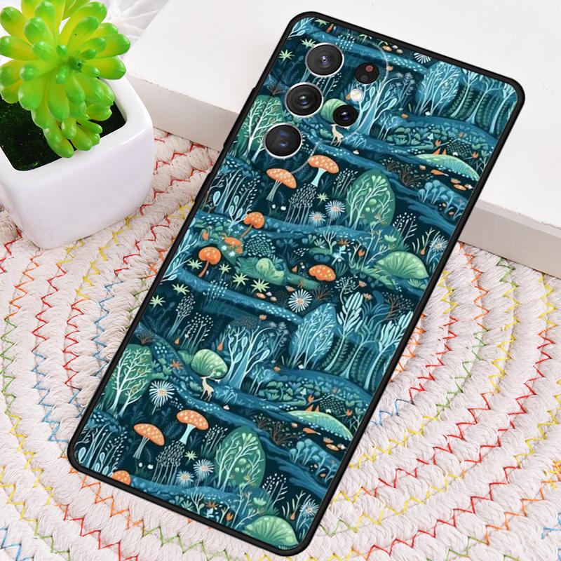 

Mushroom Forest Silicone Phone Case For Samsung Galaxy note 10 pro S26 S25 S24 S23 S22 S21 Plus S25Ultra Capa Cover Galaxy S24 FE