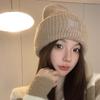 Skullies Beanies Hat Women Autumn Winter Knitted Hat Warm Windproof Ear Protection Wool Hat Cold Hat Outdoor Running Ski Cap