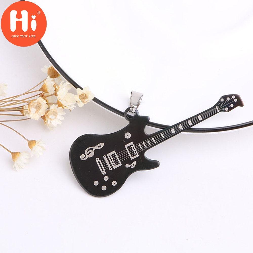 Hi Steel Guitar Music Punk Rock Sweater Chain Jewelry Clavicle Chain Fashion Accessories Necklaces