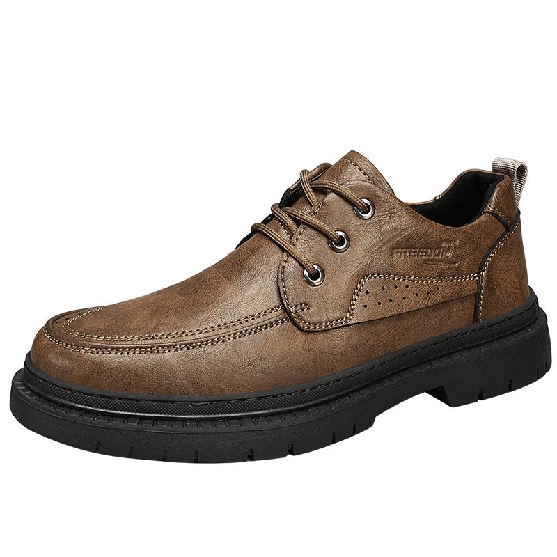 

2024 Мужские туфли на платформе, модные мужские деловые повседневные туфли, коричневые, черные, из натуральной кожи, оксфорды, туфли Zapatos De Hombre 44 коричневый