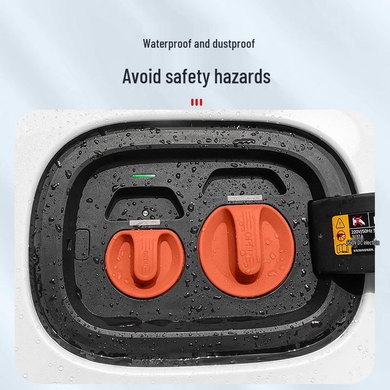 Silicone Waterproof Magnetic Charging Port Cover for Ideal L6-L9 Cars - Black Tech Accessory