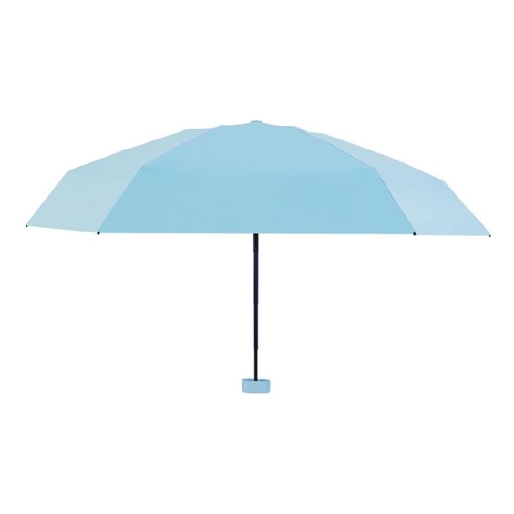 Small Rain and Sun Umbrella Pocket Size Rain Cover with Storage Box Foldable