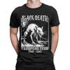 Black Death European Tour T Shirt for Men Pure Cotton Awesome T-Shirts Round Neck Tees Short Sleeve Tops Printing