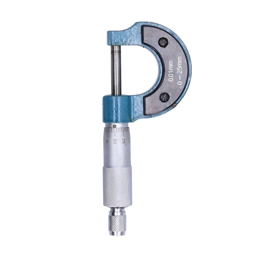 Edelstahl Außenmikrometer Hohe Genauigkeit 0,01 mm Teilung Dickemesswerkzeug 0-25 mm Messbereich Hohe Genauigkeit Mikrometer