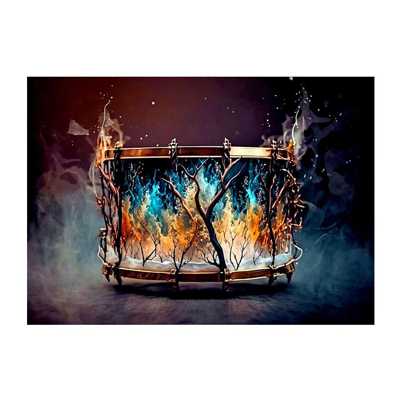 Abstrakte Trommel Poster Al Digitale Malerei Moderne Wand Kunst Leinwand Drucken Astronaut Musik Bild Für Wohnzimmer Home Decor Cuadros