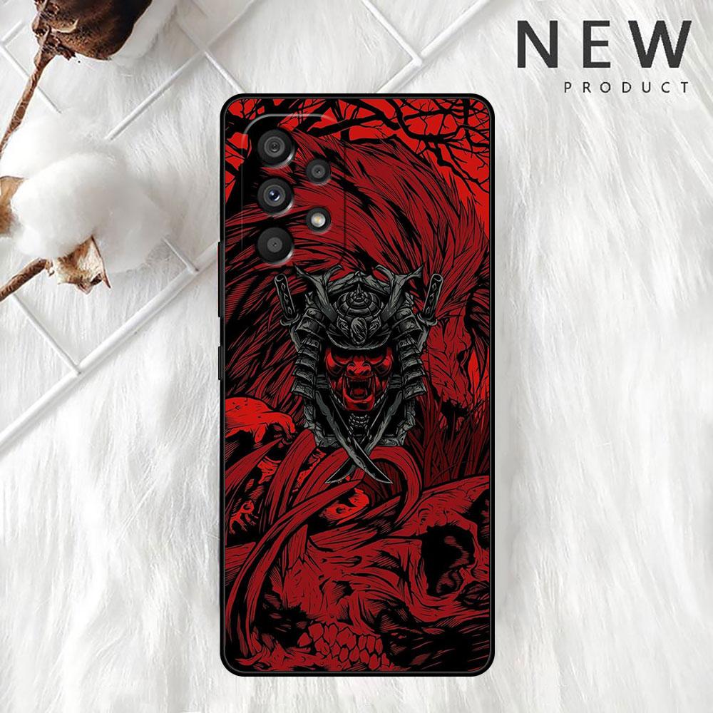 

Чехол-маска Самурая Они для Samsung Galaxy A52 A12 A51 A32 A21s A71 A32 5G A12 A22 A53 A31 A13 A72 A02s A41 A03 A04, чехол для телефона Samsung A02s