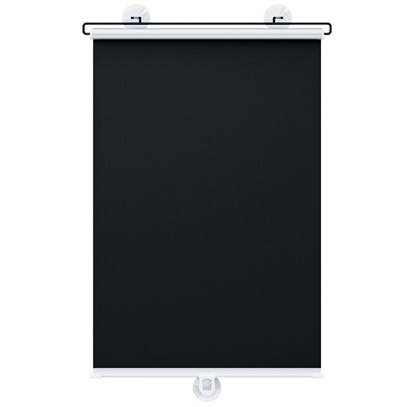 Retractable Titanium Silver Sunshade: No-Drill Full Blackout Car Curtain