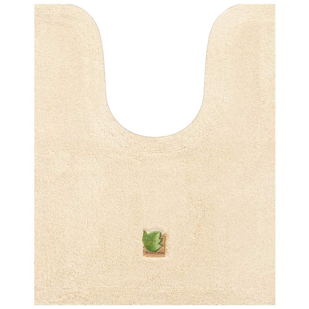 Senko Tiny Leaf Long Toilet 75 X Cotton Simple 13963 Mat, Approx. 60cm, Blend, Embroidered, Design, Beige,