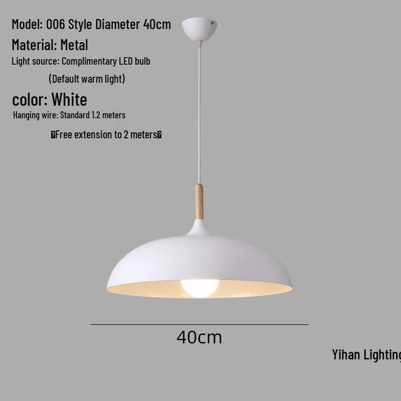 Modern Nordic Single-Head Pendant Light for Hotels, Bars, and Restaurants - Industrial Retro Style Lampshade.