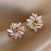 Elegantes Brincos de Pétalas Franceses, Preferidos para Uso Diário, Um Ótimo Presente para Mulheres, e Brincos de Joia Femininos Exquisitos.