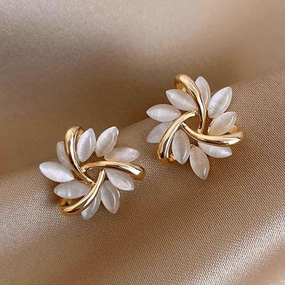 Elegant French Petal Earrings, Preferred for Daily Wear, A Great Gift for Women, and Exquisite Women's Jewelry Earrings.