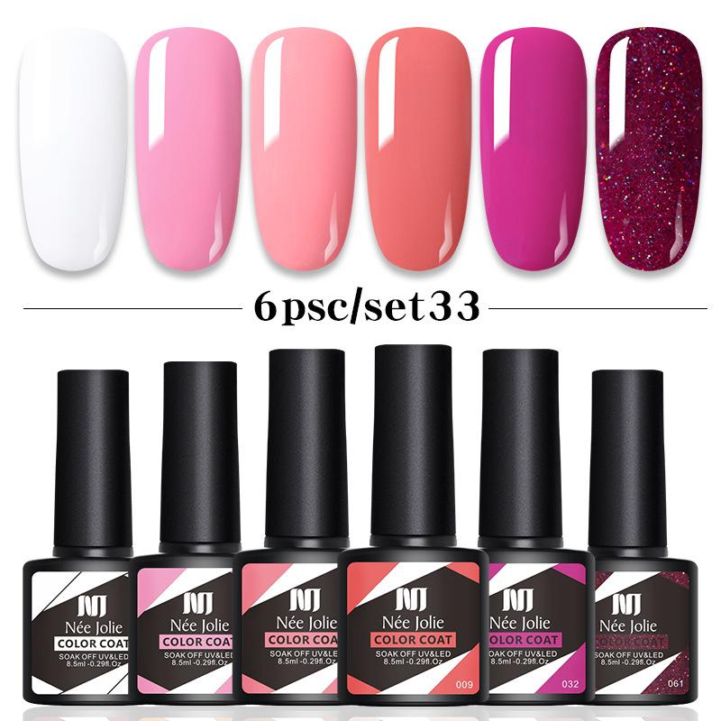 6-Color Nail Polish Glue Set, Popular Color Nail Glue, Phototherapy Nail Polish Glue Can Be Matched Arbitrarily.