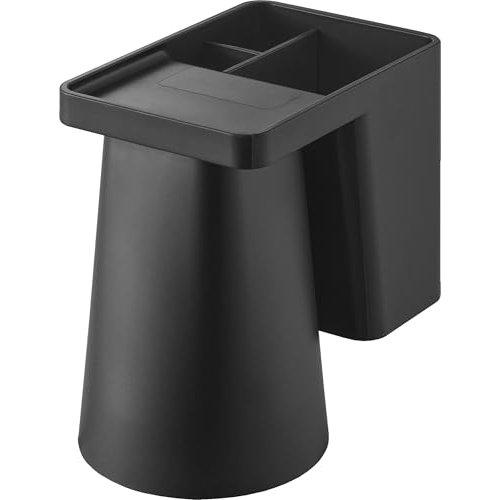 Yamazaki Tower Wall Mount Single Toothbrush Holder with Magnetic Tumbler Floating Organizer White 1295