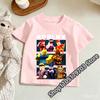 Kids Roblox Summer Print TShirt Colorful Graphic Tee for Gaming Fans Fashionable and Comfortable and Comfortable Childrens Top
