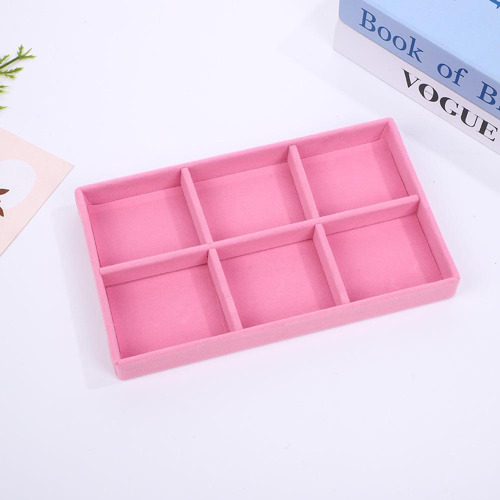 Velvet Jewelry Box – Ring and Earring Tray with Bracelet Compartment