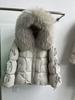 Winter new fur natural big fur collar hooded down jacket women's medium and long thickened warm fashion coat