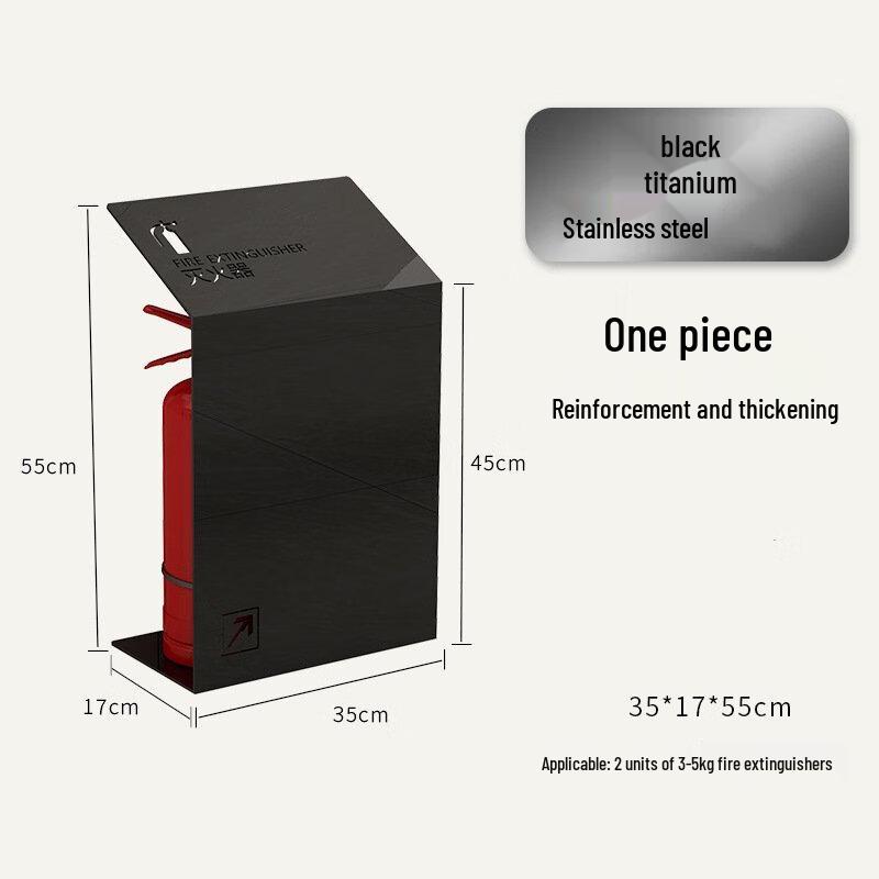 Brangdy Stainless Steel Double Fire Extinguisher Storage Box