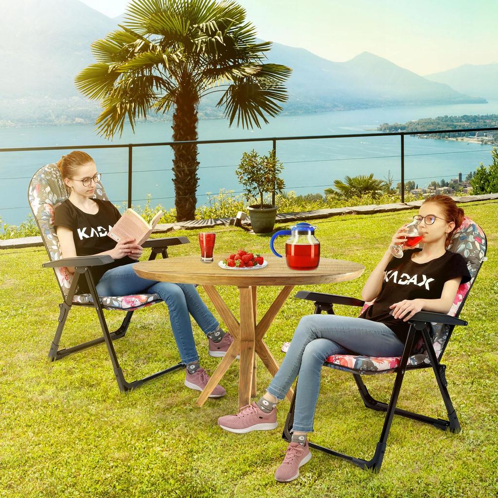 KADAX Garden Beach Chair Adjustable 110kg