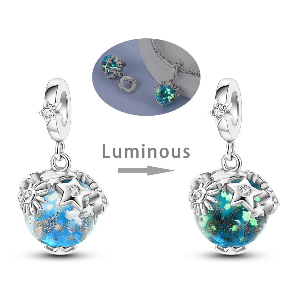 Copper Charms Blue Series Beads Fit Bracelet Pendants Diy Original Charm Fashion Making Jewelry For Women