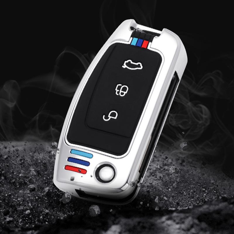 Zinc Alloy 3 Button Car Key Case Cover Fob Shell for Ford Focus 2 MK2 Fiesta Mondeo Galaxy Falcon Territory Ecosport