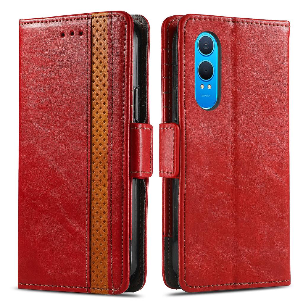 For OnePlus Nord CE4 Lite 5G/Oppo K12x 5G (China) Phone Cases CASENEO PU Leather Cover Stand with RFID Blocking Wallet