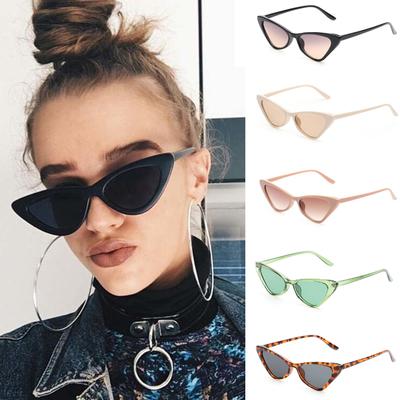 Retro Kattenoog Zonnebril Vintage Klein Montuur Dames Zonnebril Mode Hip-Hop Luxe Zonnebril Rijden Mannen Uv400 Brillen